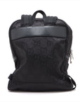 GCCI Grid Nylon Leather Backpack/Rack Black