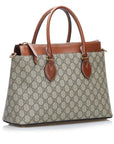 GCCI GG Supreme Linea A Zip Satchel