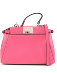FNDI Leather Micro Peekaboo 2Way Bag Hand Bag Pink 8M0355