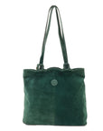 FNDI Logo Suede Tote Bag Shoulder Bag Green