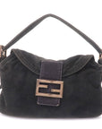 FNDI Corduroy Shoulder Bag Hand Bag Black
