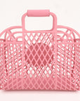FNDI Logo Plastic Leather Basket Bag Hand Bag Pink 8BH389