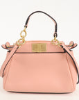 FNDI Micro Peekaboo Leather 2Way Bag Hand Bag Pink 8M0355