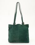 FNDI Logo Suede Tote Bag Shoulder Bag Green