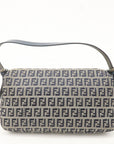 FNDI Mamma Baguette Canvas Shoulder Bag Brown Navy 26424