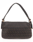 FNDI Mamma Baguette Zucchino Canvas Leather Bag 8BR000