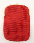 FNDI Baguette Knit Cell Phone Case Shoulder Bag Red 7AR966