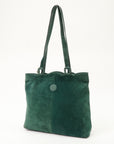 FNDI Logo Suede Tote Bag Shoulder Bag Green