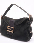 FNDI Corduroy Shoulder Bag Hand Bag Black