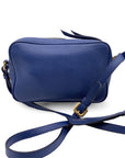 PRD Blue Vitello Phenix Leather Crossbody Messenger Camera Bag