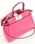 FNDI Leather Micro Peekaboo 2Way Bag Hand Bag Pink 8M0355