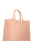 CHRISTIAN DOR Calfskin Embossed Book Tote Rose Des Vents