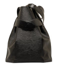Black LV Epi Sac D Epaule PM Bucket Bag