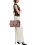 BBERRY Banwell Small Check Canvas & Leather Satchel