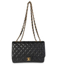 CHNL Black Quilted Caviar Jumbo Classic Single Flap Bag