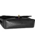 CHNL Black Quilted Caviar Medium Classic Double Flap Bag