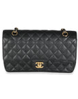 CHNL Black Quilted Caviar Medium Classic Double Flap Bag