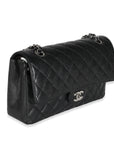 CHNL Black Quilted Caviar Medium Classic Double Flap Bag