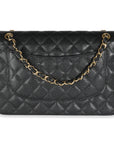 CHNL Black Quilted Caviar Jumbo Classic Double Flap Bag