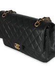 CHNL Black Quilted Caviar Medium Classic Double Flap Bag