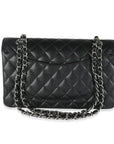 CHNL Black Quilted Caviar Medium Classic Double Flap Bag