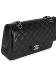 CHNL Black Quilted Caviar Medium Classic Double Flap Bag