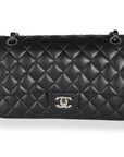 CHNL Black Quilted Lambskin Medium Classic Double Flap Bag