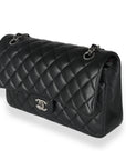 CHNL Black Quilted Lambskin Medium Classic Double Flap Bag