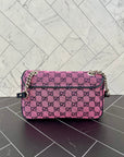 BRAND NEW GCCI Pink Canvas Small Marmont Crossbody Bag