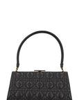 CHRISTIAN DOR Caro Cannage Frame Bag Black Leather