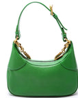 GCCI Aphrodite Leather Small Shoulder Bag Green