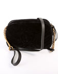 GCCI Marmont Small Velvet Camera Bag Black
