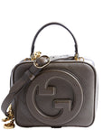 GCCI Blondie Leather Top Handle Bag Khaki