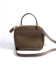 GCCI Blondie Leather Top Handle Bag Khaki