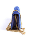 GCCI GG Marmont Velvet Mini Bag Blue