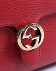GCCI Large Interlocking GG Shoulder Bag Red