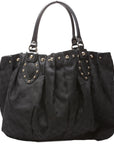 GCCI GG Canvas Studded Pelham Tote Large Black