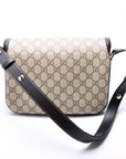 GCCI GG Supreme Horsebit Soft Medium Shoulder Bag Black