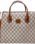 GCCI GG Canvas Interlocking GG Small Tote Brown