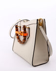 GCCI Diana Small Leather Tote White