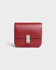 Celine Medium Classic Bag In Box Calfskin Red/SiLVer Hardware