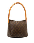 Brown LV Monogram Looping MM Shoulder Bag