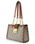 (WMNS) GCCI Padlock GG Bag Small-Size Brown -KHNKG-