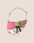 CHRISTIAN DOR SILK PATCHWORK SADDLE BAG