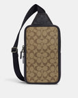 Sullivan Pack In Blocked Signature Canvas (Gunmetal/Khaki/Charcoal)