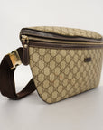 GCCI Body Bag Men's GG Supreme Sling Bag Beige,Brown