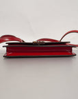 GCCI Interlocking G Women's Leather Shoulder Bag Red Color
