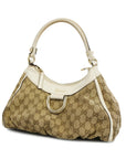 GCCI GG Canvas Handbag Women's Handbag Beige,White