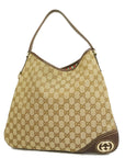 GCCI GG Canvas Women's GG Canvas,Leather Tote Bag Beige