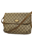 GCCI GG Plus PVC Shoulder Bag Beige,Brown
